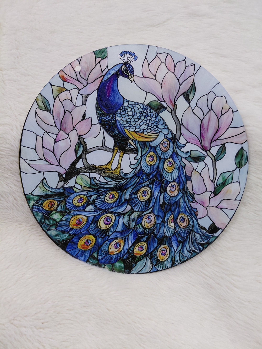 NWT Gorgeous Peacock Acrylic Suncatcher